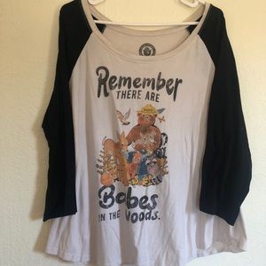 smokey the bear vintage wash baseball tee